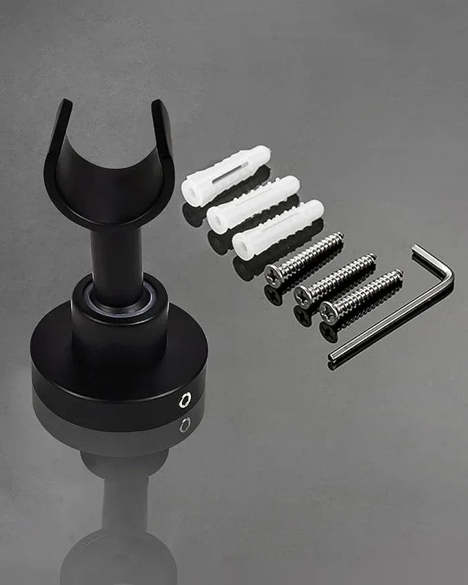 PHASAT Shower Head Holder Wall Mount SUS304 Stainless Steel Shower Wand Holder,Adjustable Handheld Shower Head Bracket Holder Matte Black,A13021B - ModernBath