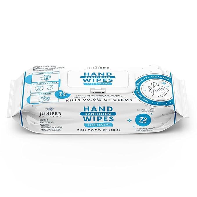 Juniper CLEAN, 1 Pack Hand Sanitizing Wipes, 72 Count Disposable Hand Sanitizer Wipes, Fresh Scent, Lint Free & Durable - ModernBath