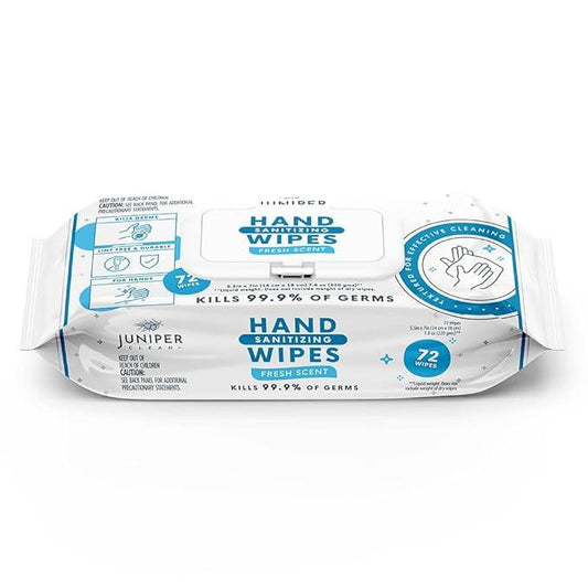 Juniper CLEAN, 1 Pack Hand Sanitizing Wipes, 72 Count Disposable Hand Sanitizer Wipes, Fresh Scent, Lint Free & Durable - ModernBath