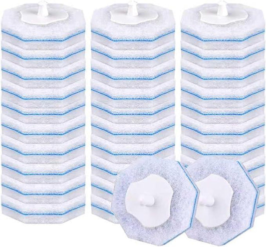 30 Count Disposable Toilet Brush Heads, Toilet Bowl Wand Refills for Toilet Cleaning, toilet scrubber refill，disposable toilet brush headrefills，Toilet Cleaning Sponges Heads for Bathtub, Floor, Drain - ModernBath