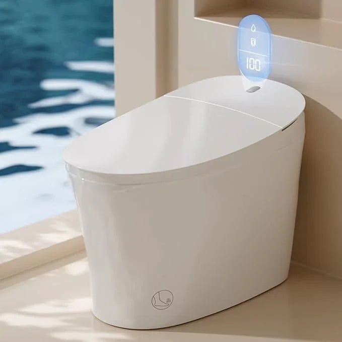 AQUATIZ Smart Toilet with Bidet, Built-in Tank & Pressure Pump, 0 Water Pressure Required, ADA Height, Model N115-1 - ModernBath