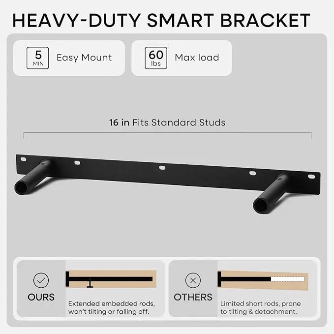 Homeforia 24 inch Golden Oak Floating Shelf, High End Solid Real Wood 24inch Small Floating Shelves for Wall Mounted, Oak Wooden 24in Floating Shelves, Heavy Duty Bracket, 24 X 6.5 X 1.75 in, Set of 4 - ModernBath