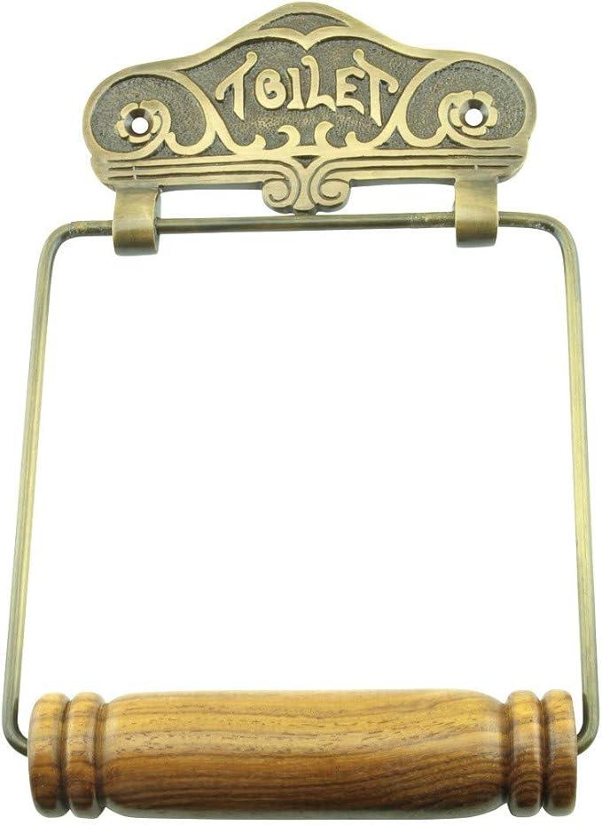 Renovators Supply Toilet Paper Holder - Antique Wall Mount Toilet Paper Holder - Sanitary Paper Holder - Vintage Bathroom Decor - Colonial Tissue Holder - Antique Brass, Victorian, Pack of 1 - ModernBath