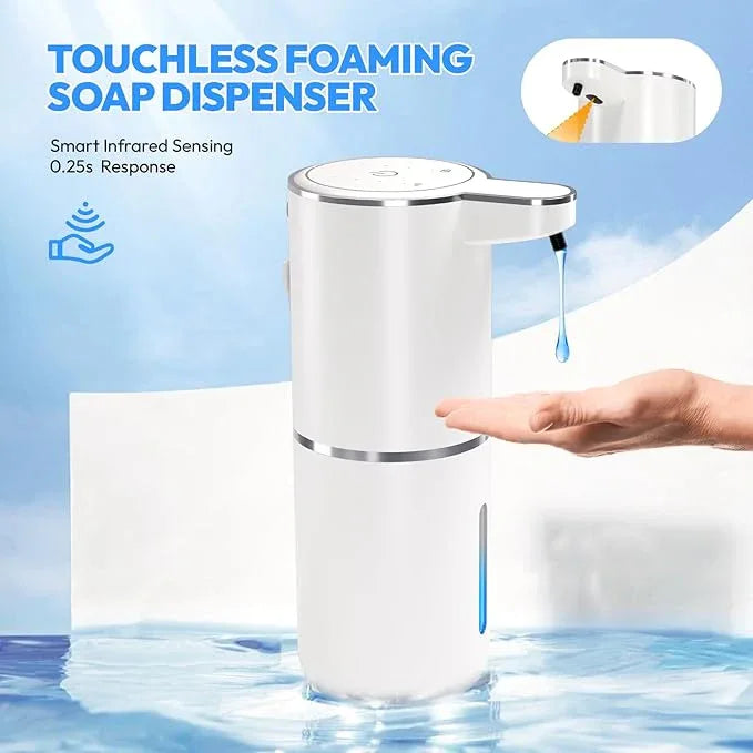 MTYGK Automatic Soap Dispenser Touchless,Liquid Hand Soap Dispenser 12.8oz USB 4levels Adjustable Dispenser Electric Wall Mounted Smart for Bathroom and Kitchen Dish Soap，Easy for Toddlers(White) - ModernBath