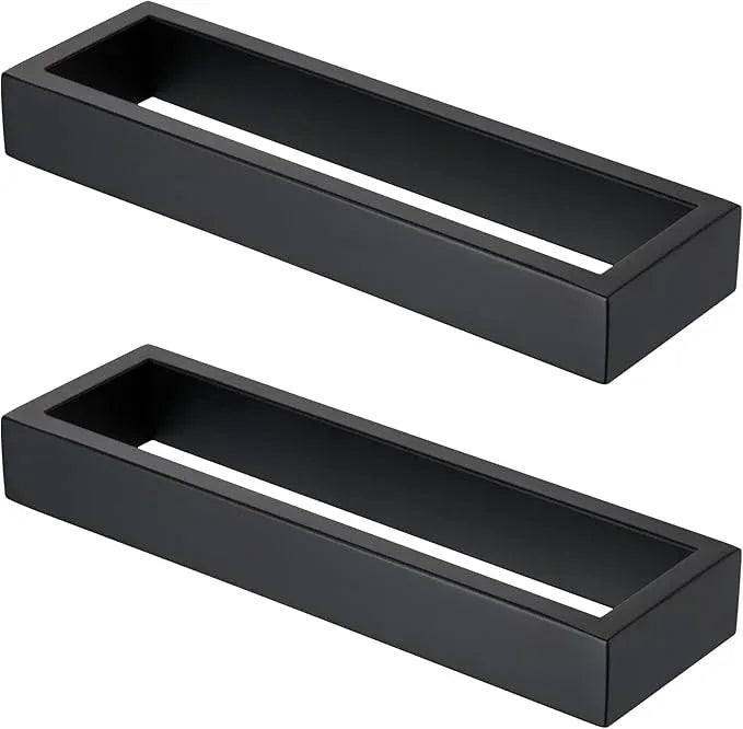 KOKOSIRI Towel Rings Matte Black Hand Towel Bar Holder 9-Inch Kitchen Rack Stainless Steel for Bathroom Hardware Wall Mounted, 2 Pack B4008BK-L9-P2 - ModernBath