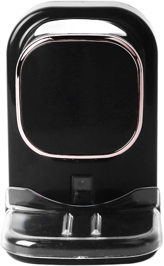 Electric Toothpaste Dispenser, Automatic Toothpaste Squeezer, Wall Mounted with 3 Toothbrush Slots and Holder, Smart Bathroom Accessories Stylish Decor (Black)