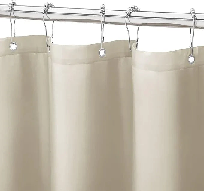 Gibelle Extra Long Shower Curtain Liner 72 x 84 Inches, Beige Shower Curtain Liner, Washable Waterproof Fabric Bathroom Shower Curtain - ModernBath