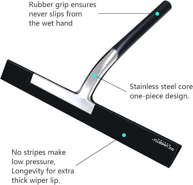 Silicone Rubber Blade & Hook Shower Window Squeegee 11" in Width Silicone Car Squeegee Bathroom Squeegee for Shower Squeegee for Shower Doors Car Window - ModernBath