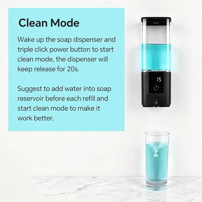 LAOPAO Automatic Soap Dispenser Wall Mount Rechargeable Liquid Soap Pump for Kitchen, Touchless Soap Dispenser for Dish/Hand/Shower Soap, Home & Commercial, 540ml, Black - ModernBath
