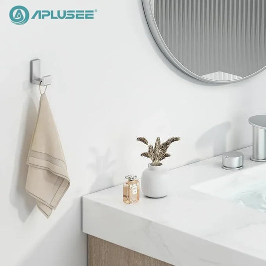 APLusee Brushed Nickel Towel Hook for Bathroom, 304 Stainless Steel Heavy Duty Bathroom Wall Hook, Wall Mounted - ModernBath