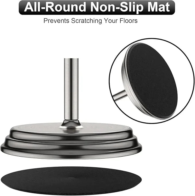 Toilet Paper Holder with Rustproof, Metal Free Standing Toilet Paper Stand Storage for Bathroom, Tissue Paper Roll Holder for Bathroom Accessories (Brushed Nickel) - ModernBath