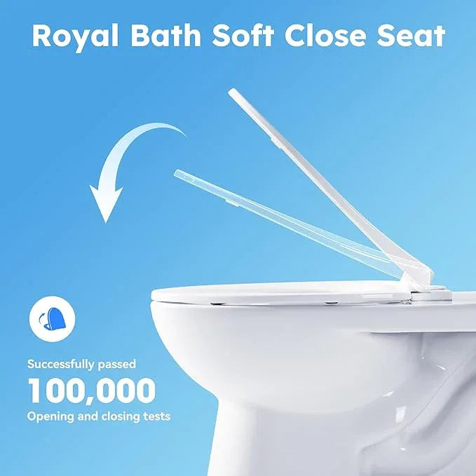 17" ADA Comfort Height Toilets With Soft Close, 14" Wide Bowl Two Piece Toilets for Bathrooms Tall Height, 1.28 GPF Single Power Flush Toilet with Jet Flush, Nano Self Cleaning Toilet, 12" Rough In - ModernBath