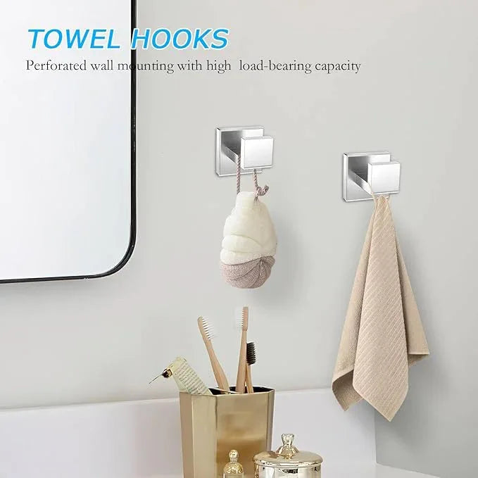 5 Pieces Towel Bar Set Brushed Nickel Bathroom Hardware Accessories Set SUS304 Stainless Steel Towel Holder Set for Bathroom 23.6 Inch Towel Bar,Towel Rack Wall Mounted - ModernBath
