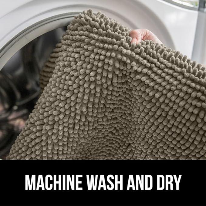 GORILLA GRIP Bathroom Rug Sets, Soft Chenille 2 Piece Area Rugs Set, Toilet Base Mat and 30x20 Carpet, Absorbent Microfiber Washable Mats Dry Quickly, Home Décor and Bath Room Accessories, Latte - ModernBath