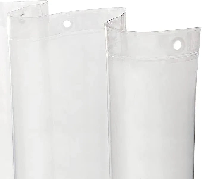 Kenney MB61122PK2 Microban Protected Lightweight 2.8 Gauge Waterproof PEVA Shower Curtain Liner with Durable Eyelet Hang Holes and Weighted Magnetic Hem for Bathroom, 70" W x 72" H, Clear, 2-Pack - ModernBath