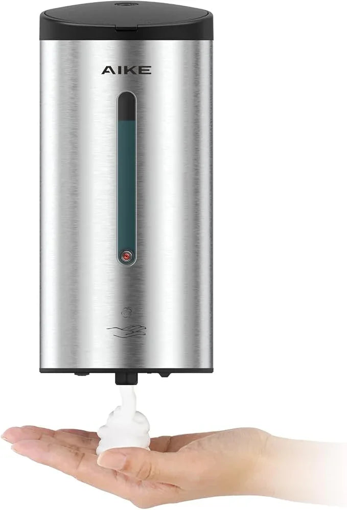 AIKE Wall Mount Automatic Foam Soap Dispenser 25 OZ Commercial Large Capacity Stainless Steel Model AK1205FA(Brushed) - ModernBath