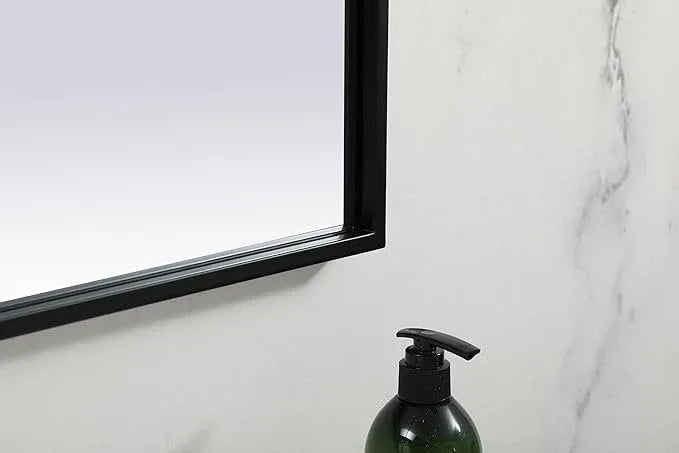 Illuminate, Metal Frame Arch Mirror 42X38 Inch in, Modern, Black - ModernBath
