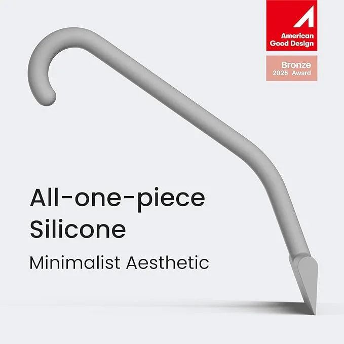 dancemoon JustHang Shower Squeegee for Glass Doors, All-One-Piece Silicone with Built-in Hook Design for Easy Hanging and Cleaning, 10 Inch Gray - ModernBath