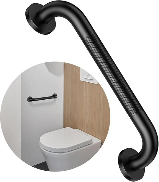 16 Inch Anti Slip Shower Grab Bar, Munzong Oil Rubbed Black Bathroom Grab Bar for Bathtubs and Showers, Knurled Handicap Balance Bar,Safety Hand Rail Support Elderly Senior Assist Bath Handle - ModernBath