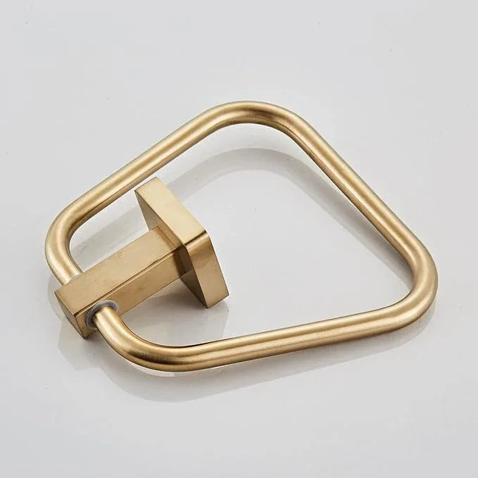Brushed Gold Towel Ring for Bathroom, Kitchen Bath Towel Holder Hangers Wall Mount Heavy Duty Stainless Steel - ModernBath