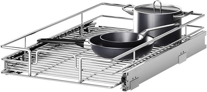 Pull Out Cabinet Organizer 9" W x 21½" D, Heavy Duty Cabinet Pull Out Shelves, Slide Out Drawers Organization for Kitchen Cabinets Bathroom - ModernBath