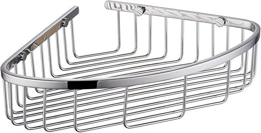 Bathroom Shower Caddy Corner Shelf, Corner-Hollow Design, Ultra Sturdy Rust-Proof Stainless Steel Shelf Organizer Shampoo Holder, Wall Mounted Storage Rack for Bathroom, Polished Chrome - ModernBath