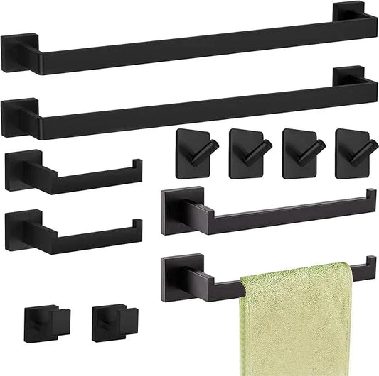 12sets Toptowel Bath Tower bar-24inch Black - ModernBath