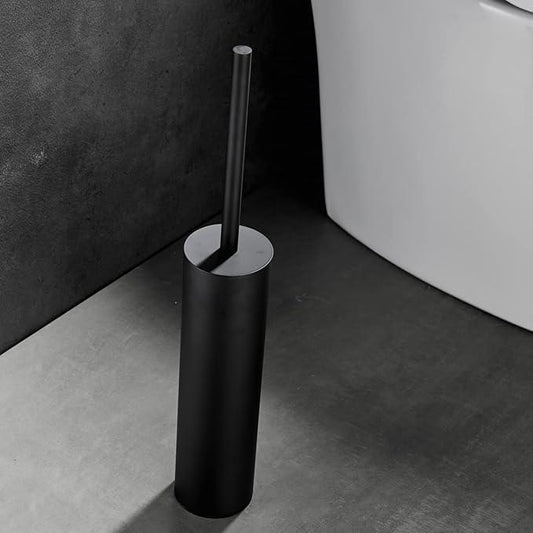 Freestanding Luxury Toilet Brush 304 Stainless Steel Toilet Brush and Holder 19-Inches Tall Round Rust Resistant Anti-Odor and Easy to Clean with Matte Black Finished - ModernBath