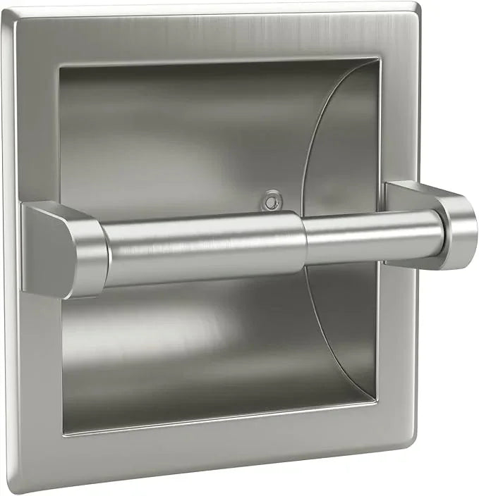 Recessed Toilet Paper Holder,Stainless Steel in Wall Toilet Paper Roll Holder for Bathroom Insert Design with Mounting Bracket,Commercial Toilet Tissue Dispensers Wall Mount,Brushed Nickel - ModernBath