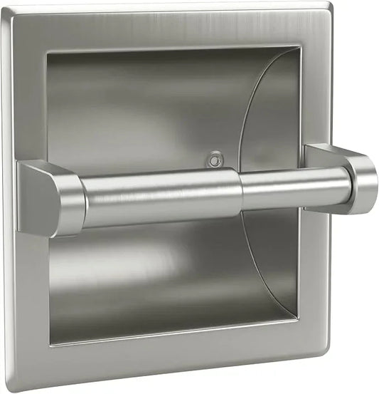 Recessed Toilet Paper Holder,Stainless Steel in Wall Toilet Paper Roll Holder for Bathroom Insert Design with Mounting Bracket,Commercial Toilet Tissue Dispensers Wall Mount,Brushed Nickel - ModernBath