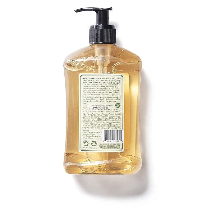 A LA MAISON French Liquid Hand Soap, Provence Lemon - Natural Hand Wash Made with Essential Oils - Biodegradable, Plant-Based, Vegan, Cruelty-Free, Alcohol & Paraben Free (16.9 oz, 1 Pack) - ModernBath