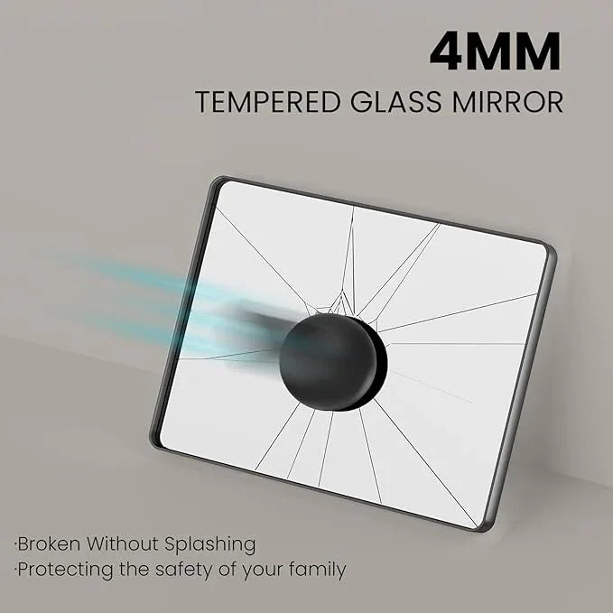 JISOSO Black Bathroom Mirror 72X32 Inch, Black Metal Framed Mirror for Wall, Rounded Rectangle Matte Bathroom Vanity Mirror with Tempered Glass, Anti-Rust, Horizontal/Vertical - ModernBath