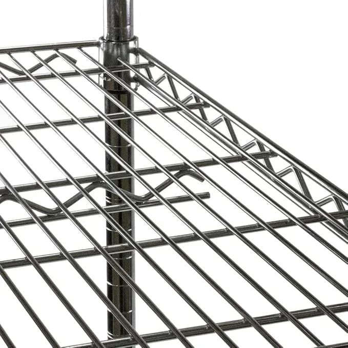 Shelving Inc. 18" d x 24" w x 34" h Black Wire Shelving with 3 Tier Shelves, Weight Capacity 300lbs Per Shelf - ModernBath