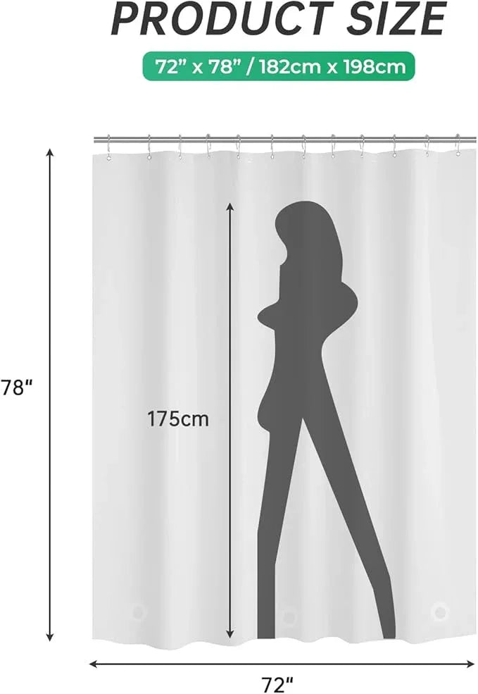 AmazerBath 78 Inch Frosted PEVA Shower Curtain - Heavy Duty with 3 Weighted Stones and 12 Rustproof Grommets - ModernBath