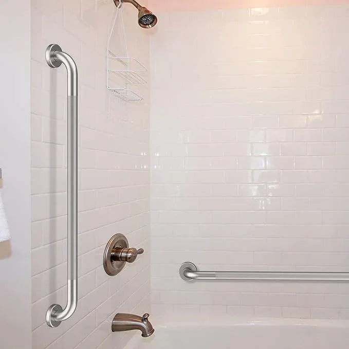 36 Inch Anti Slip Shower Grab Bar, Munzong 2 Pack Brushed Nickel Bathroom Grab Bar, Knurled Bathroom Balance Bar,Safety Hand Rail Support Handicap Elderly Injury Senior Assist Bath Handle - ModernBath