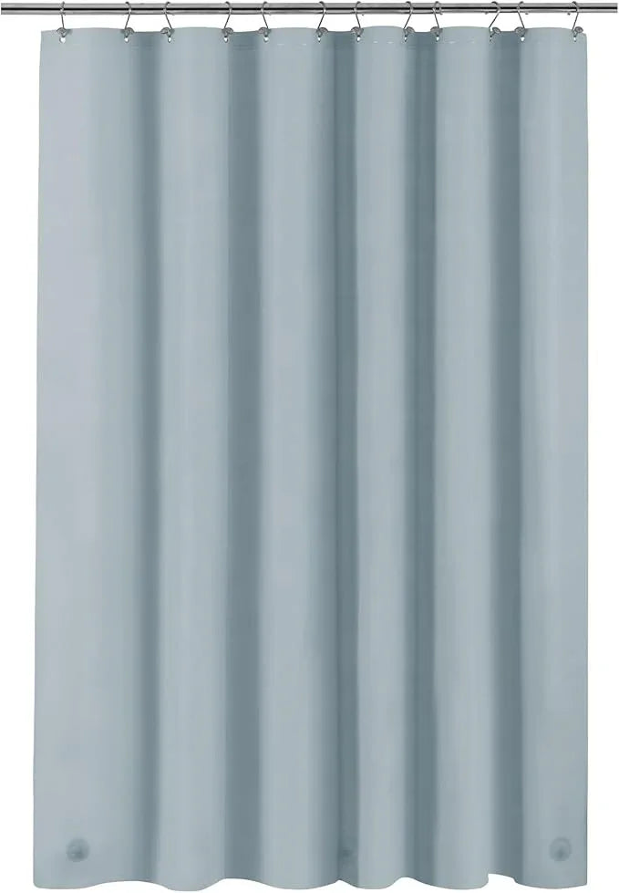 Barossa Design Shower Curtain Liner - Premium PEVA Shower Liner for Bathroom, BPA & PVC Free, No Chemical Smell, Lightweight Standard Size Bath Curtain with 3 Magnets, Metal Grommets - Stone Blue - ModernBath