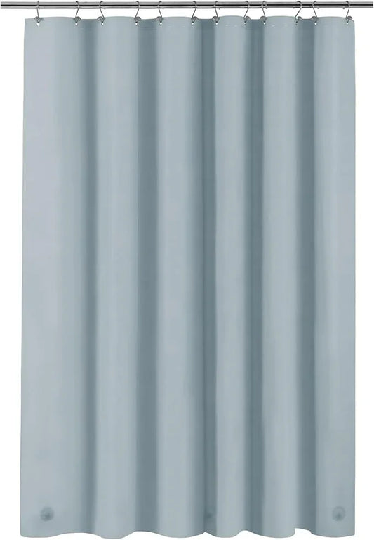 Barossa Design Shower Curtain Liner - Premium PEVA Shower Liner for Bathroom, BPA & PVC Free, No Chemical Smell, Lightweight Standard Size Bath Curtain with 3 Magnets, Metal Grommets - Stone Blue - ModernBath