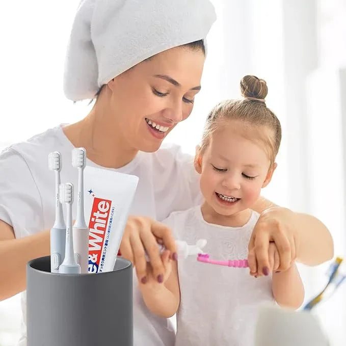 Toothbrush Holders for Bathrooms - 1 Cups Ceramic Toothbrush Toothpaste Holders, Grey Bathroom Tumbler Cups Reusable Toothbrush Mouthwash Cup, Bathroom Counter Organizer. - ModernBath