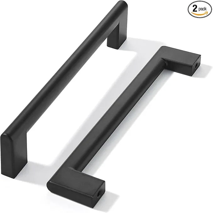 khtumeware 5 Inch Hole Center 2 Pack Matte Black Cabinet Pulls Heavy Duty Solid Kitchen Drawer Handle, Hardware for Bathroom, Drawer, Cabinet, Door Cabinet - ModernBath