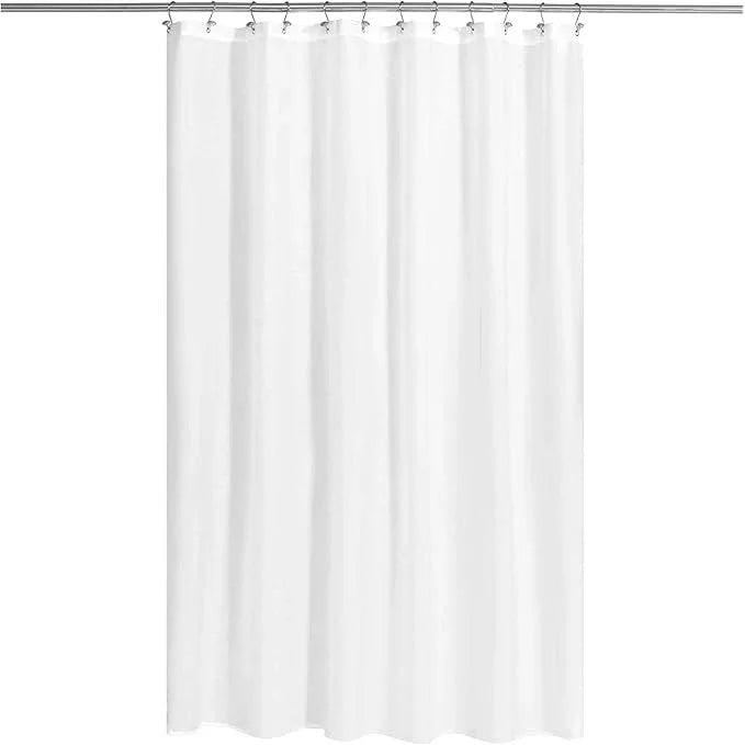 N&Y HOME Fabric Shower Curtain or Liner with Magnets - Soft Cloth Shower Liner with Hotel Quality, Machine Washable - White, 72x72 - ModernBath