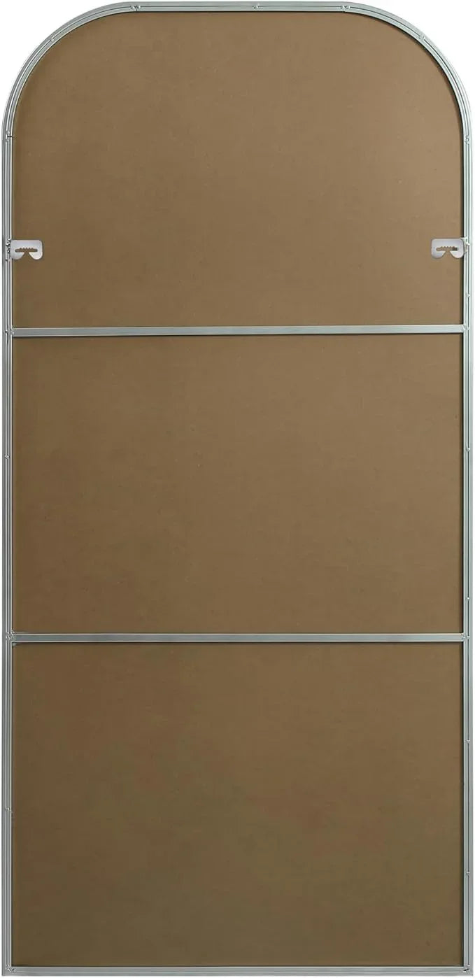 Illuminate, Metal Frame Arch Full Length Mirror 35X72 Inch in, Modern, Silver - ModernBath