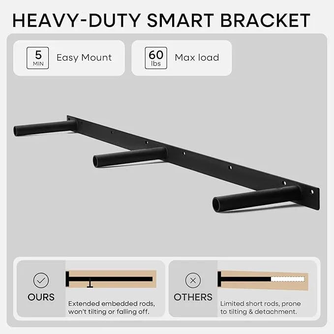 Homeforia White Floating Shelves 42 inch, High End Solid Real Wood 42inch Floating Shelf for Wall Mounted, White Wooden 42in Long Floating Shelves, Heavy Duty Bracket, 42 X 6.5 X 1.75 inches, Set of 2 - ModernBath