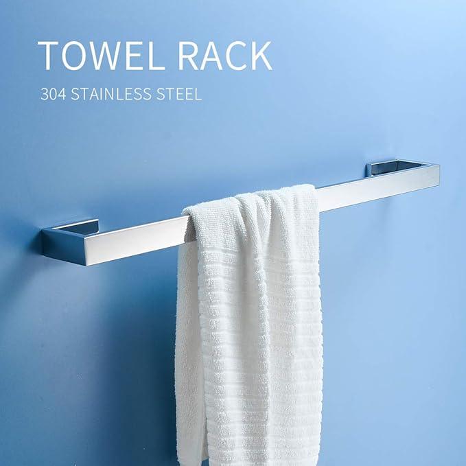 Fapully 4 Piece Bathroom Accessories Set Stainless Steel Wall Mounted,Chrome Polish Finished - ModernBath