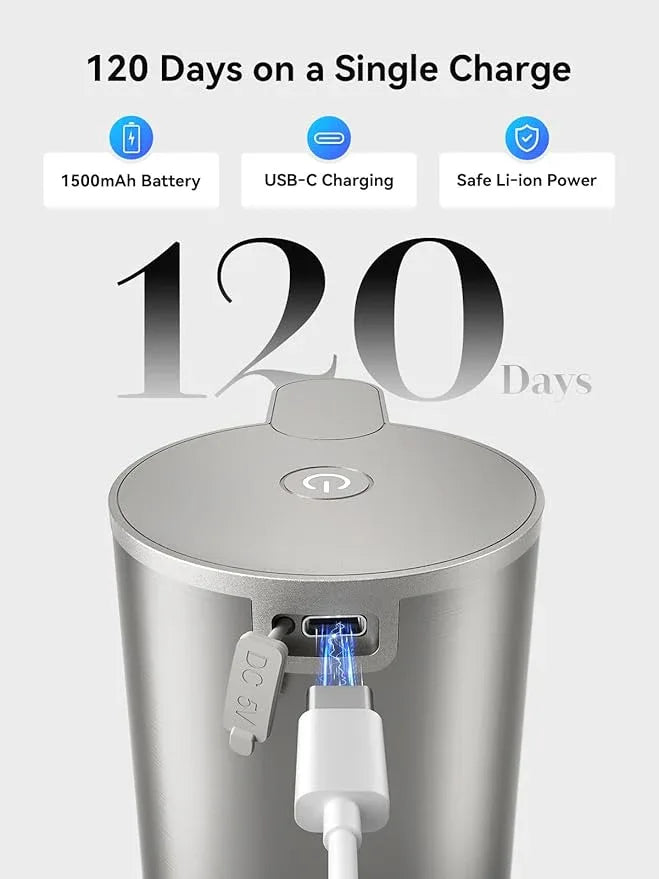 SUNLY Automatic Foam Soap Dispenser, 0.2s Fast Sensor, USB-C Rechargeable, Smudge-Resistant Stainless Steel, Touchless Liquid & Foaming Soap Dispenser for Bathroom, Kitchen, Hotel, Silver - ModernBath