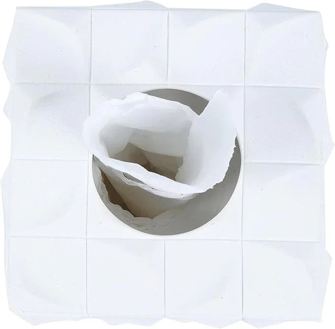 Hymmah Modern Square Tissue Box Cover Holder,Bathroom Accessories Decor Unique Design Tissue Box Cover for Bathroom Vanity Counter Tops Also Great for Bedrooms and Living Rooms - ModernBath