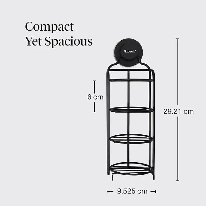 Kitsch Hanging Shower Caddy with Suction Cup – Self-Draining Bar Soap Holder & Shower Caddy for Shampoo Bars, Conditioner Bars & Soap – Rust Proof, Eco-Friendly, Wall Mount or Free-Standing Organizer - ModernBath