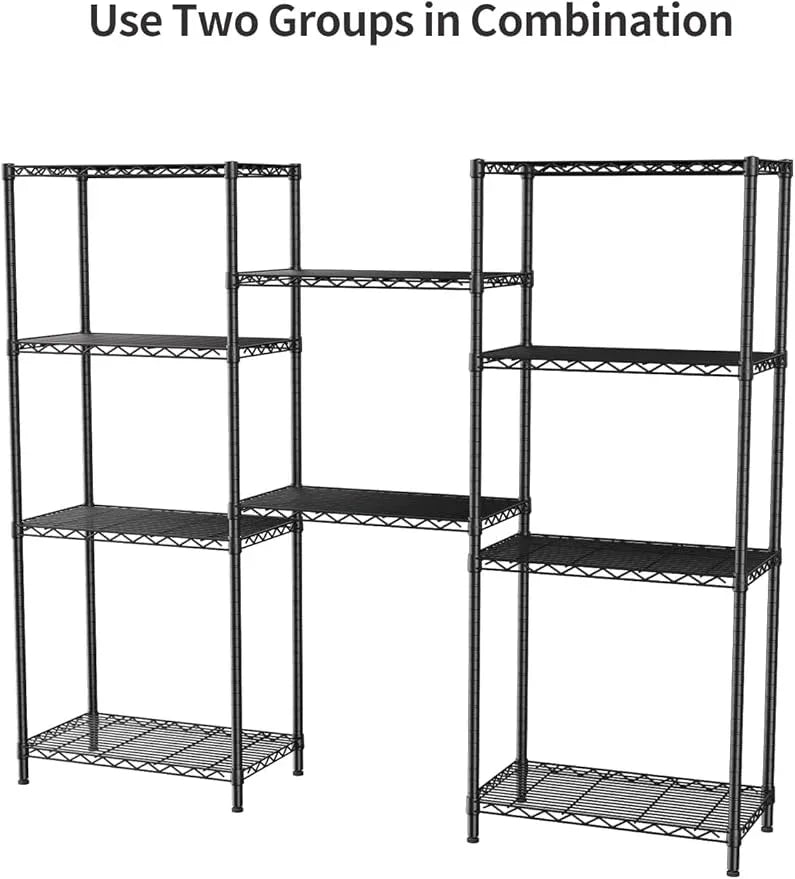 SINGAYE 5 Tier Storage Shelves Wire Shelving Unit Shelve Metal Kitchen Laundry Room Organization Home Pantry Closet Bathroom Organizers Garage Rack Estantes para Cocina 14" D x 24" W x 59.5" H Black - ModernBath