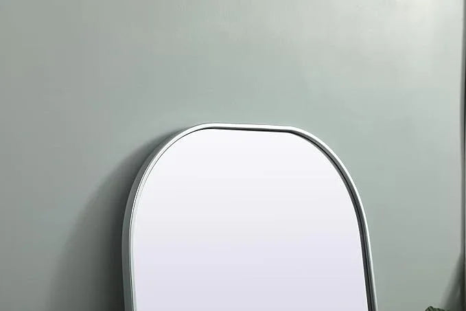 Illuminate, Metal Frame Arch Full Length Mirror 28X66 Inch in, Modern, Silver - ModernBath