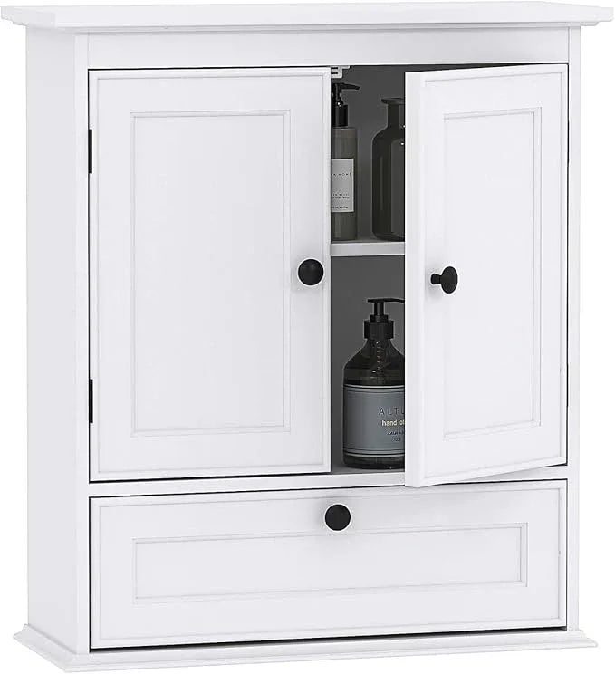 Spirich Bathroom Cabinet Wall Mounted, Small Bathroom Wall Cabinet Over Toilet, Medicine Cabinet Organizer with Doors and Adjustable Shelf, White - ModernBath