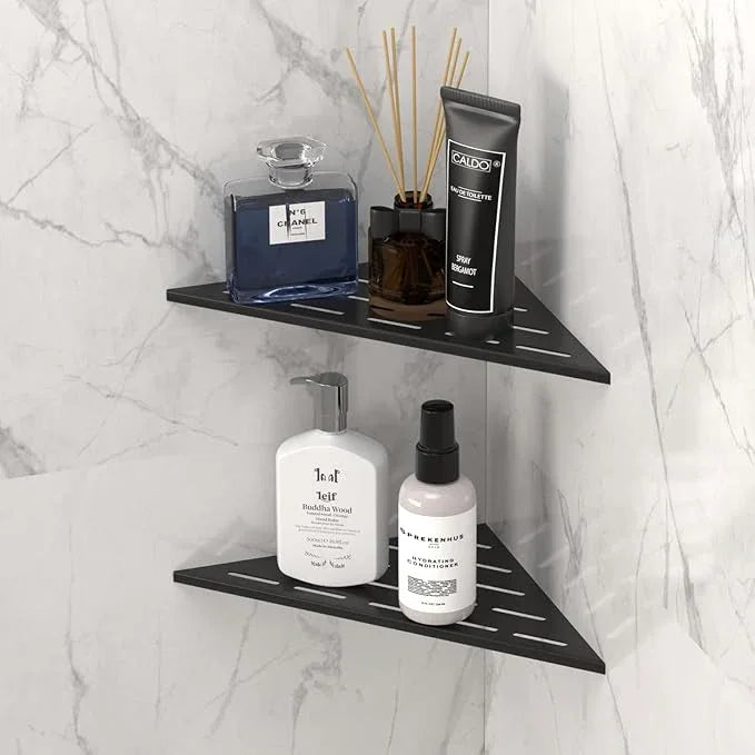 DAYONE Matte Black Corner Shower Shelf 2 Pack 10", Bathroom Corner Shower Organizer Shelf for Tiled Wall, SUS304 Stainless Steel Recessed Corner Shelves - ModernBath